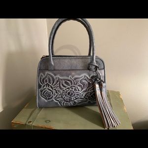 NWT Patricia Nash Paris Satchel/Crossbody (Safflower Blue)